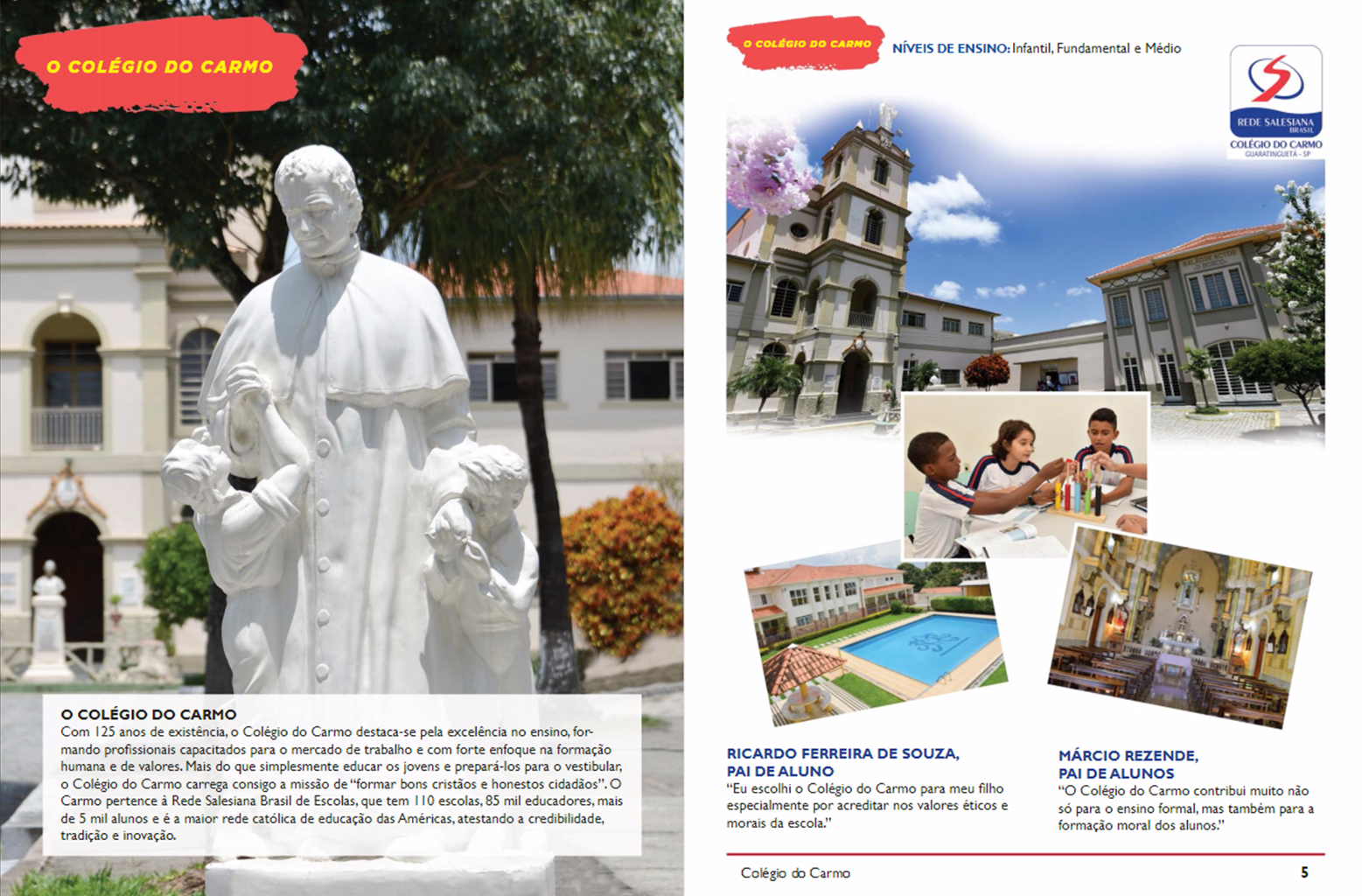Portfólio online do Colégio do Carmo