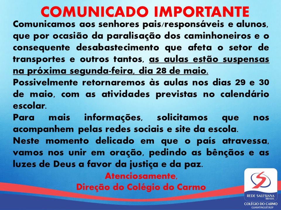 Comunicado Importante