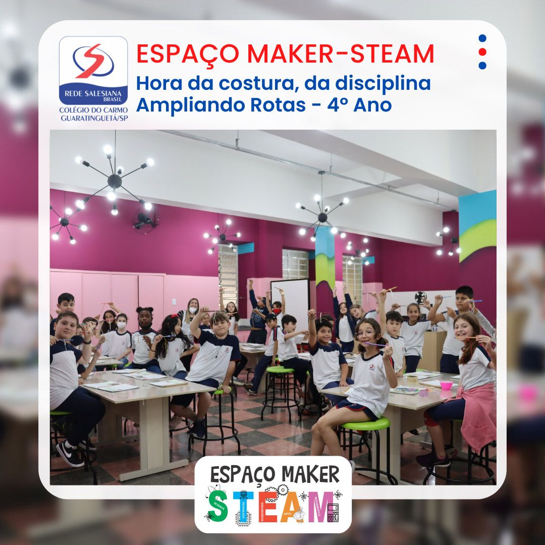 Atividade sobre moda envolve conceitos do Design e tecelagem no Espaço Maker-STEAM